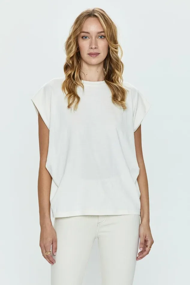 Pistola Denim Tops Women Trina Muscle Tee 8211 White Sand White Sand