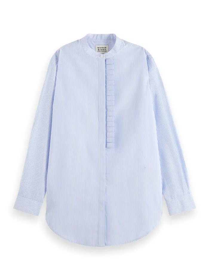 PLACKET RUFFLE SHIRT White Women Scotch and Soda Blouses and Shirts