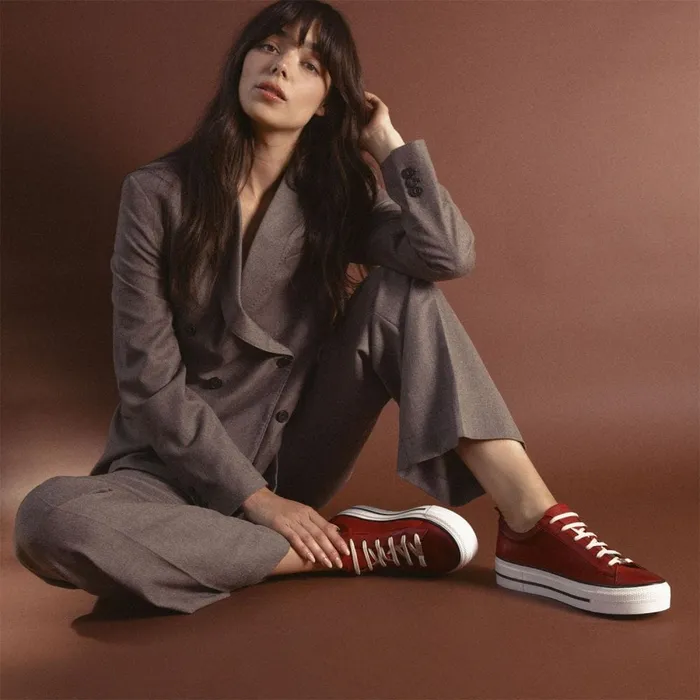 Platform Trainers Women Moda In Pelle Filician Dark Red Leather