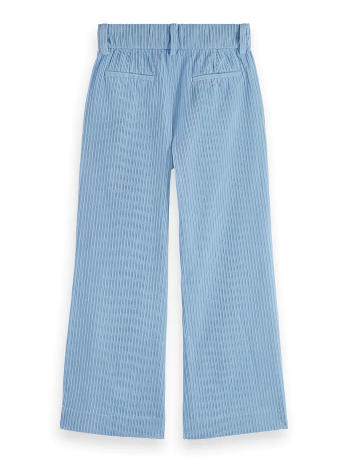 PLEATED WIDE LEG CORDUROY PANTS Pacific Blue Kids Scotch and Soda Pants