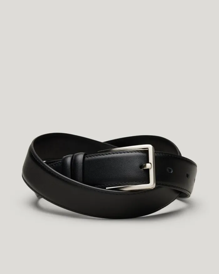 Politix Belts Men Premium Full Grain Leather Belt Black