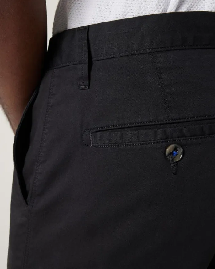 Politix Chinos Men Ultra Slim Stretch Cotton Chino Black