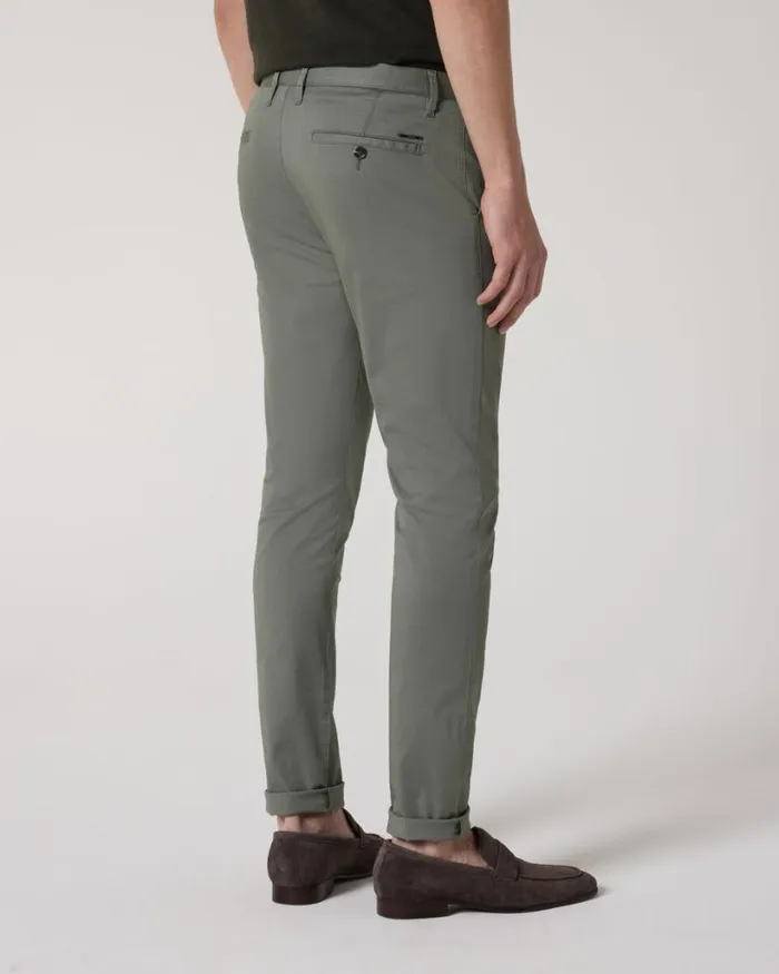 Politix Chinos Men Ultra Slim Stretch Cotton Chino Sage