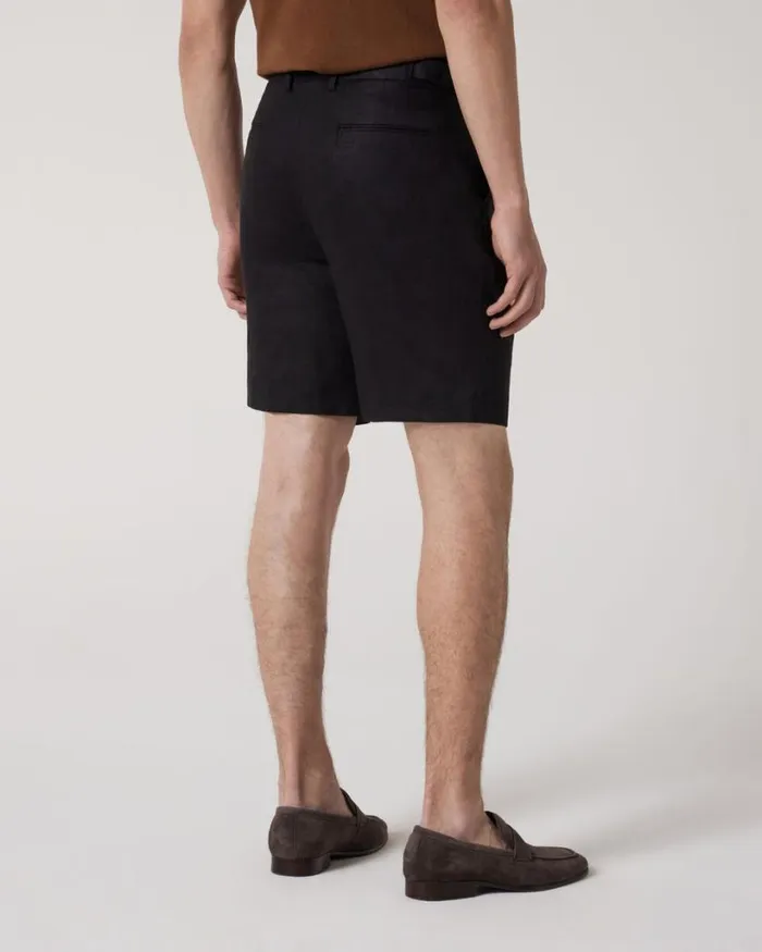 Politix Shorts Men Gurkha Linen Short Black