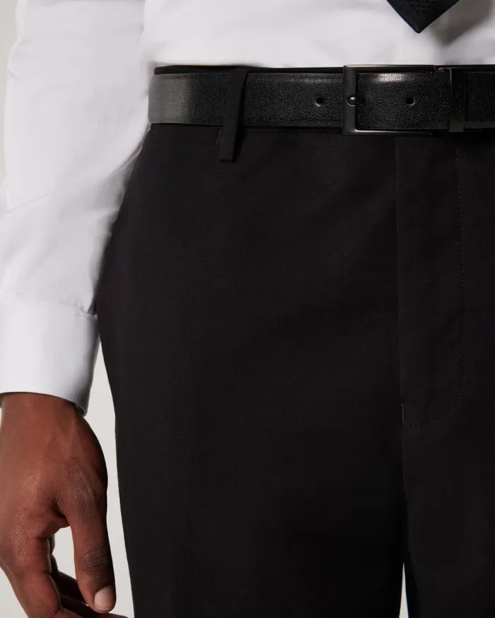 Politix Suit Pants Men Regular Stretch Tailored Pant Black