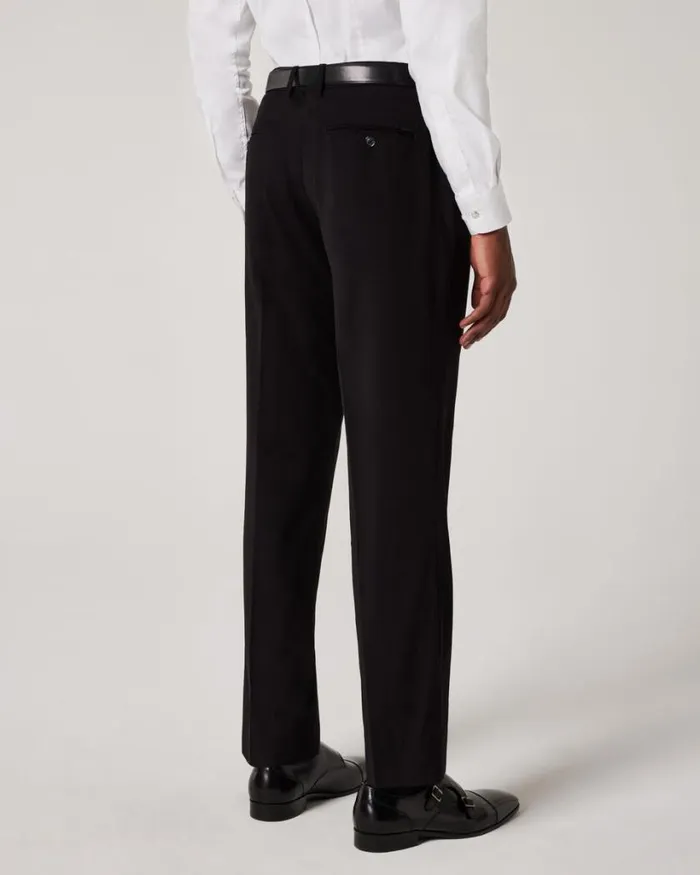 Politix Suit Pants Men Regular Stretch Tailored Pant Black