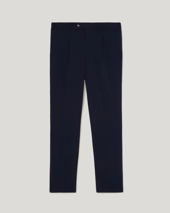 Politix Suit Pants Men Wool Blend Tailored Pant Navy