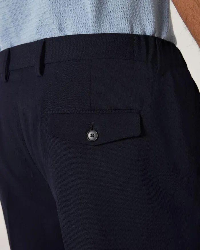 Politix Suit Pants Men Wool Blend Tailored Pant Navy