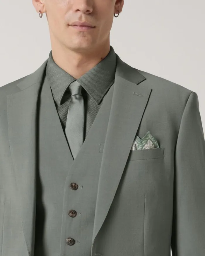 Politix Ties Men Silk Satin Tie Sage