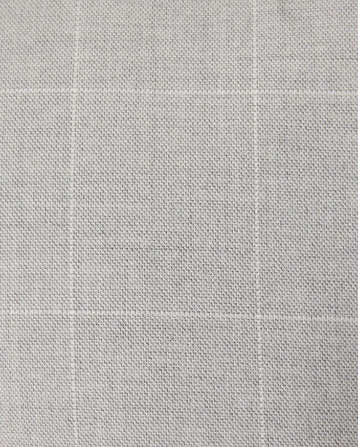 Politix Vests Men 5 Button Windowpane Check Vest Grey Check