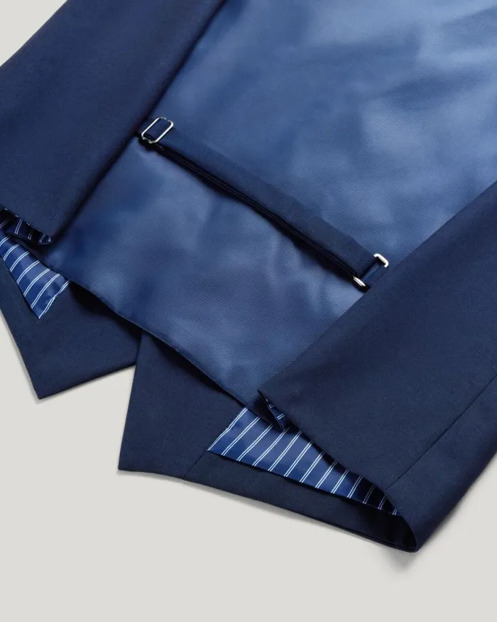 Politix Vests Men 5 Buttoned Tailored Vest Navy Blue