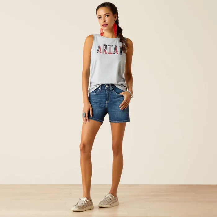 Pride Tank Chambray Blue Women Ariat TShirts and Tops