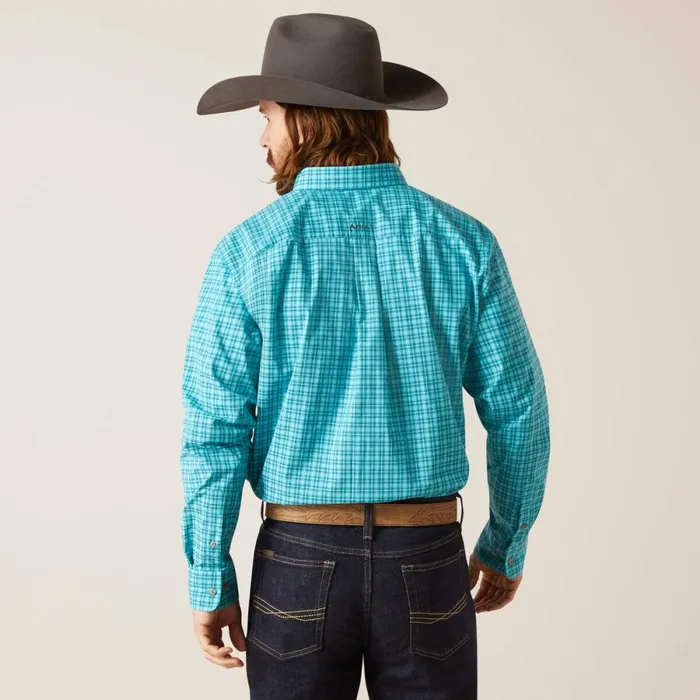 Pro Series Brock Classic Fit Shirt Blue Curacao Men Ariat Button Down Shirts Pro Series Brock Classic Fit Shirt Blue Curacao Men Ariat Button Down Shirts
