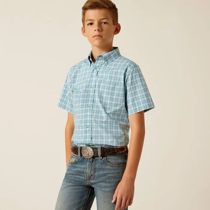 Pro Series Erin Classic Fit Shirt Blue Heaven Kids Ariat Button Down Shirts