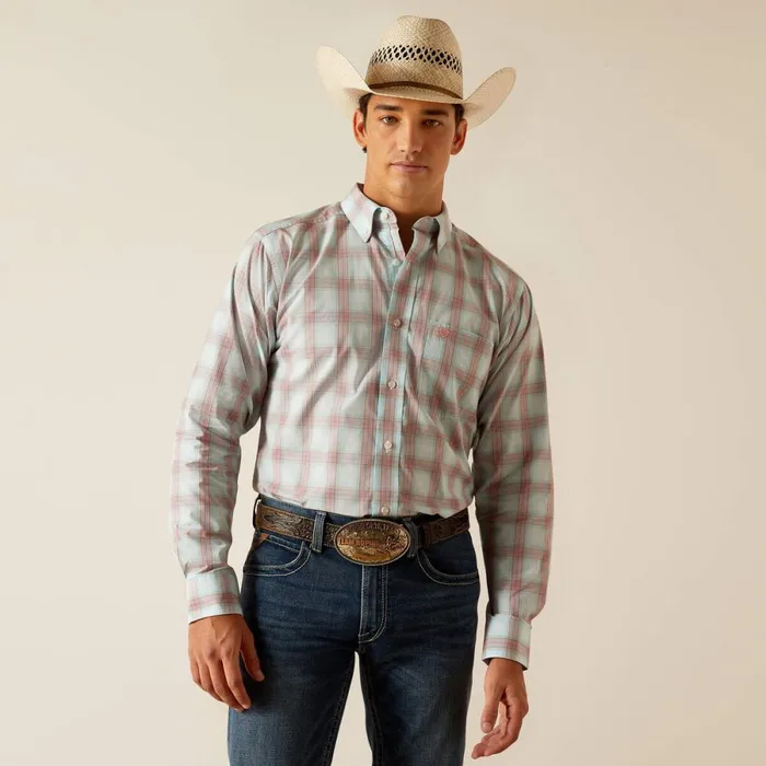 Pro Series King Fitted Shirt Sky Men Ariat Button Down Shirts