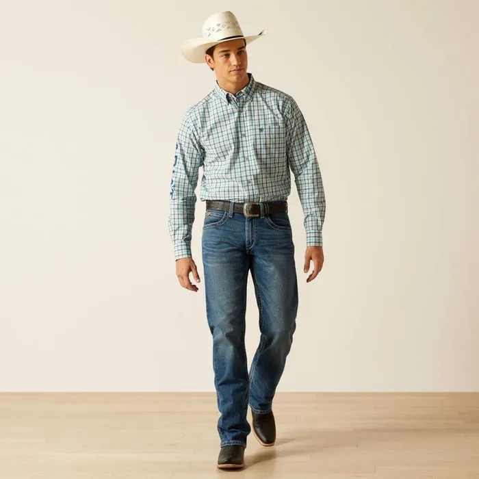 Pro Series Team Lawrence Classic Fit Shirt Aqua Men Ariat Button Down Shirts Pro Series Team Lawrence Classic Fit Shirt Aqua Men Ariat Button Down Shirts