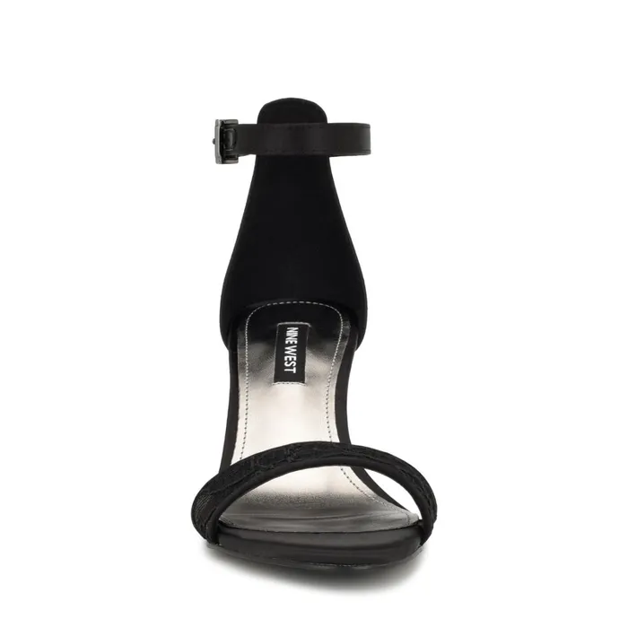 Pruce Ankle Strap Block Heel Sandals Black Lace Women Nine West Mid Heels Pruce Ankle Strap Block Heel Sandals Black Lace Women Nine West Mid Heels
