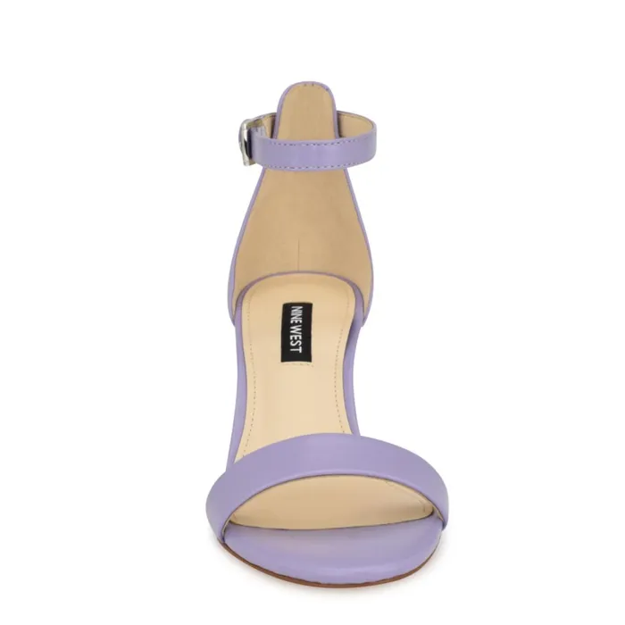 Pruce Ankle Strap Block Heel Sandals Lilac Women Nine West Mid Heels Pruce Ankle Strap Block Heel Sandals Lilac Women Nine West Mid Heels