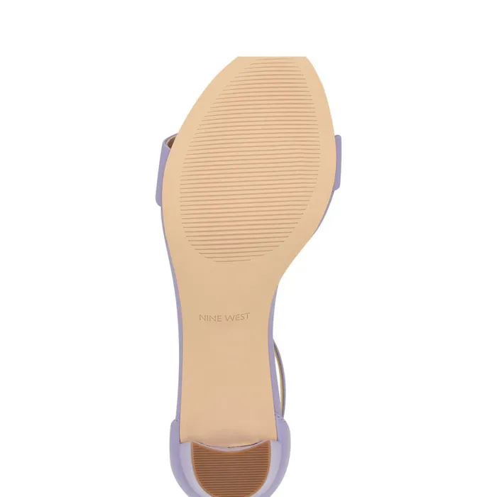 Pruce Ankle Strap Block Heel Sandals Lilac Women Nine West Mid Heels Pruce Ankle Strap Block Heel Sandals Lilac Women Nine West Mid Heels