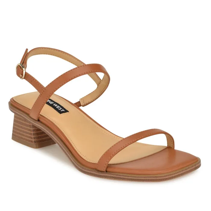 Purdy Block Heel Sandals Tan Women Nine West Heeled Purdy Block Heel Sandals Tan Women Nine West Heeled
