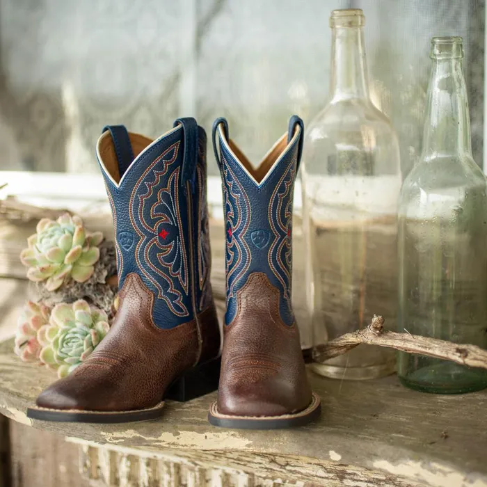 Quickdraw Western Boot Brown Oiled Rowdy Kids Ariat Big Kids039 Footwear Quickdraw Western Boot Brown Oiled Rowdy Kids Ariat Big Kids039 Footwear