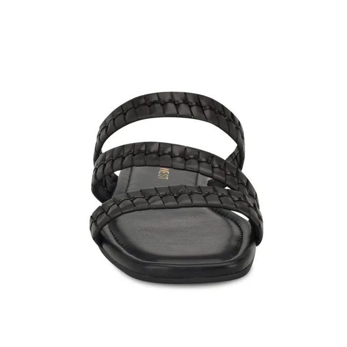 Quinlea Flat Strappy Sandals Black Women Nine West Low Heel Quinlea Flat Strappy Sandals Black Women Nine West Low Heel