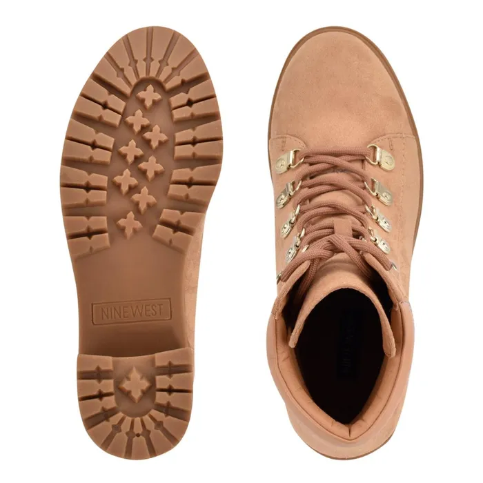 Qwork Lug Sole Booties Tan Suede Women Nine West Boots and Booties Qwork Lug Sole Booties Tan Suede Women Nine West Boots and Booties