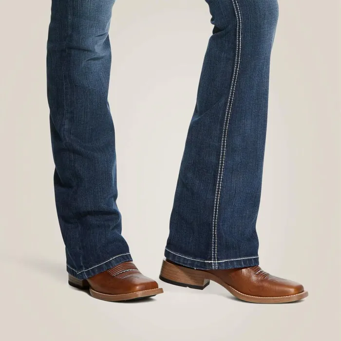REAL Mid Rise Arrow Fit Stretch Shayla Boot Cut Jean Gemstone Women Ariat Denim