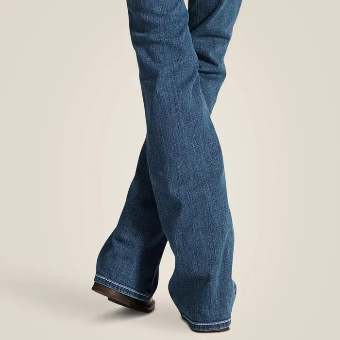 REAL Mid Rise Stretch Whipstitch Boot Cut Jean Rainstorm Women Ariat Denim