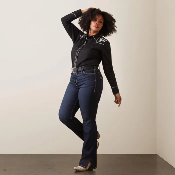 REAL Perfect Rise Arrow Danna Boot Cut Jean Nashville Women Ariat Denim REAL Perfect Rise Arrow Danna Boot Cut Jean Nashville Women Ariat Denim