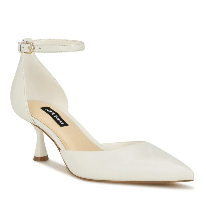 Racha Ankle Strap Pumps White Women Nine West Pumps Racha Ankle Strap Pumps White Women Nine West Pumps