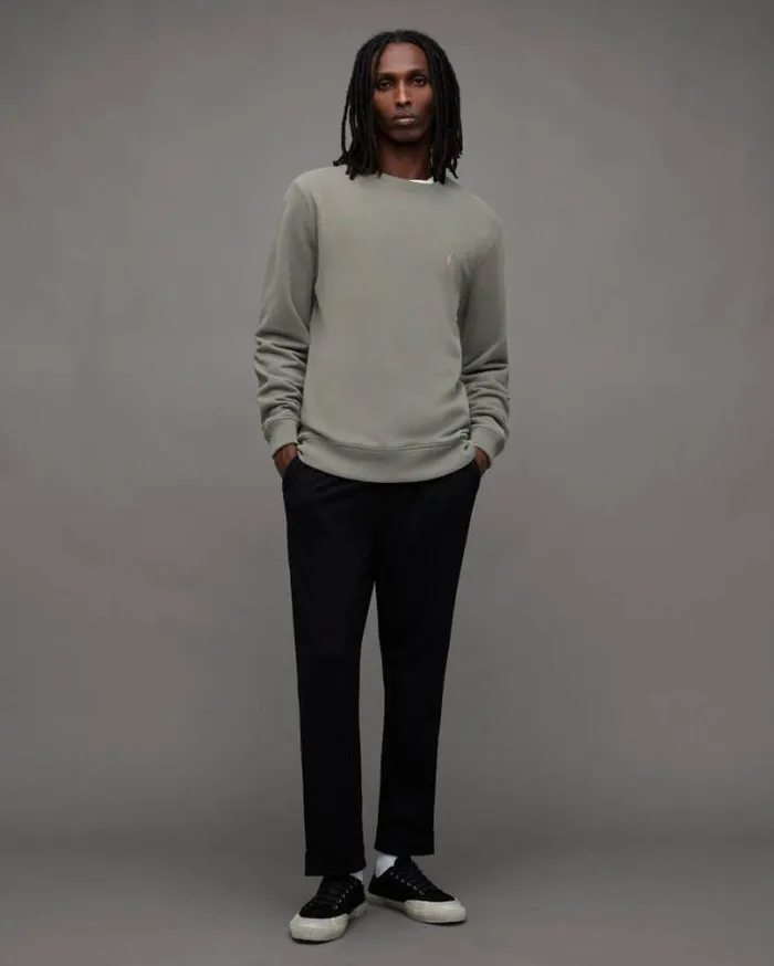 Raven Contrast Crew Neck Ramskull Sweatshirt Planet Grey Men AllSaints Sweatshirts and Hoodies Raven Contrast Crew Neck Ramskull Sweatshirt Planet Grey Men AllSaints Sweatshirts and Hoodies