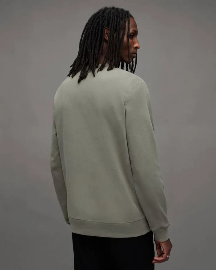 Raven Contrast Crew Neck Ramskull Sweatshirt Planet Grey Men AllSaints Sweatshirts and Hoodies Raven Contrast Crew Neck Ramskull Sweatshirt Planet Grey Men AllSaints Sweatshirts and Hoodies