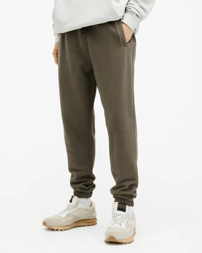 Raven Cuffed Slim Fit Ramskull Sweatpants Ash Khaki Green Men AllSaints Pants