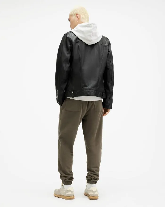 Raven Cuffed Slim Fit Ramskull Sweatpants Ash Khaki Green Men AllSaints Pants Raven Cuffed Slim Fit Ramskull Sweatpants Ash Khaki Green Men AllSaints Pants
