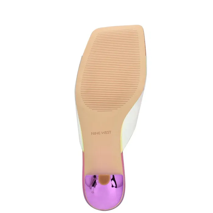 Raylen Heeled Slide Sandals Sunset Multi Metallic Women Nine West Heeled Raylen Heeled Slide Sandals Sunset Multi Metallic Women Nine West Heeled