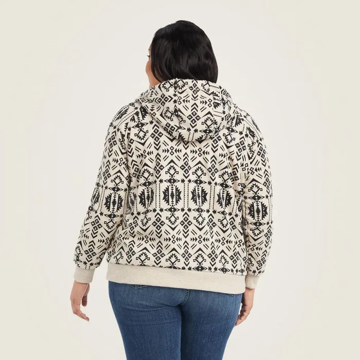 REAL Sherpa Full Zip Hoodie Oaxaca Print Women Ariat Sweatshirts and Hoodies