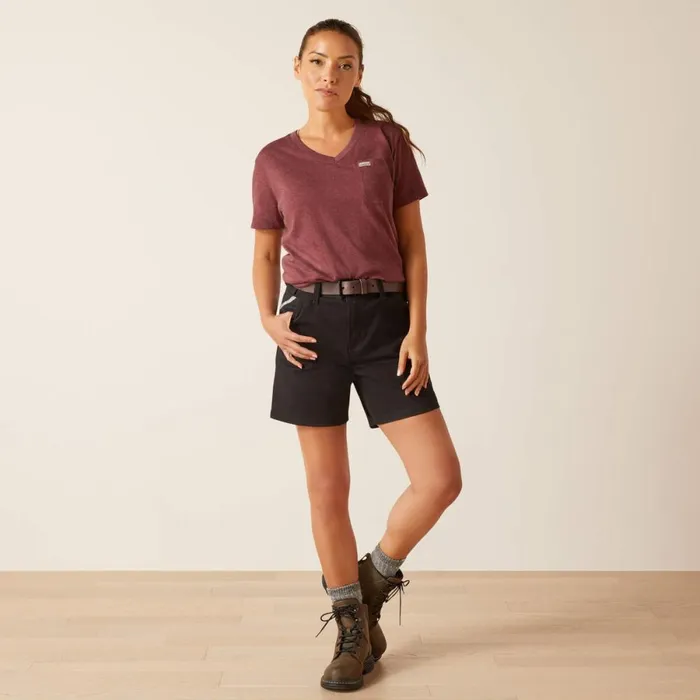 Rebar Cotton Strong American Rose TShirt Burgundy Heather Women Ariat TShirts and Tops Rebar Cotton Strong American Rose TShirt Burgundy Heather Women Ariat TShirts and Tops