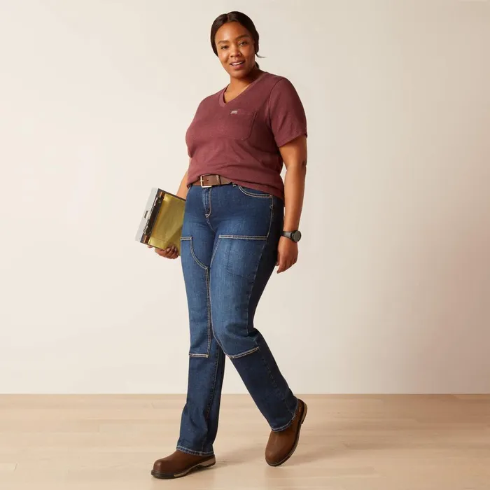 Rebar Cotton Strong American Rose TShirt Burgundy Heather Women Ariat TShirts and Tops Rebar Cotton Strong American Rose TShirt Burgundy Heather Women Ariat TShirts and Tops