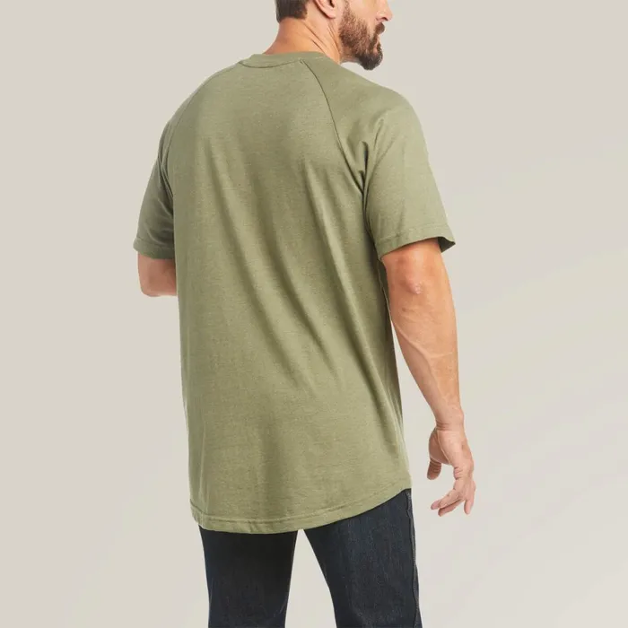Rebar Cotton Strong TShirt Sageheather Men Ariat TShirts and Polos Rebar Cotton Strong TShirt Sageheather Men Ariat TShirts and Polos