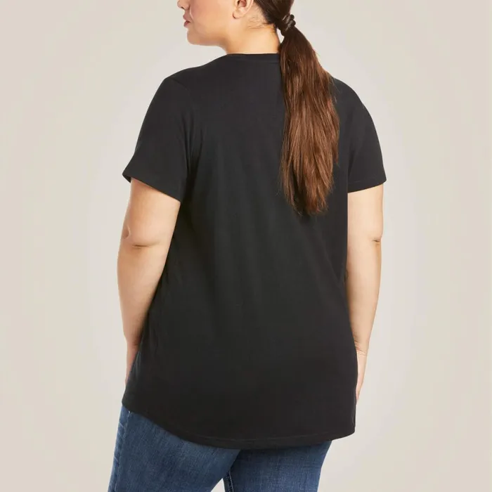 Rebar Cotton Strong VNeck TShirt Black Women Ariat TShirts and Tops Rebar Cotton Strong VNeck TShirt Black Women Ariat TShirts and Tops