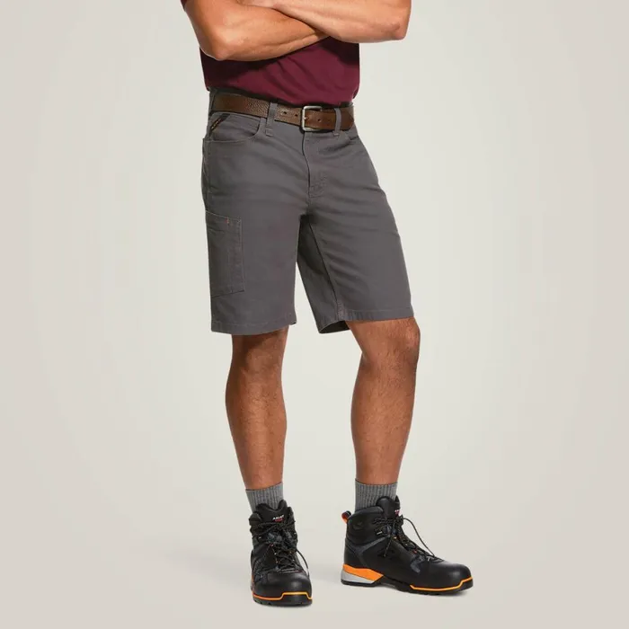 Rebar DuraStretch Made Tough 10034 Short Rebar Grey Men Ariat Pants and Shorts