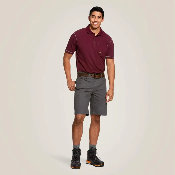 Rebar DuraStretch Made Tough 10034 Short Rebar Grey Men Ariat Pants and Shorts Rebar DuraStretch Made Tough 10034 Short Rebar Grey Men Ariat Pants and Shorts