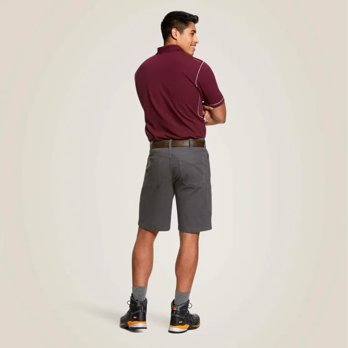 Rebar DuraStretch Made Tough 10034 Short Rebar Grey Men Ariat Pants and Shorts Rebar DuraStretch Made Tough 10034 Short Rebar Grey Men Ariat Pants and Shorts