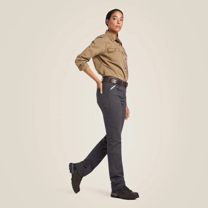 Rebar DuraStretch Made Tough Straight Leg Pant Rebar Grey Women Ariat Pants and Shorts Rebar DuraStretch Made Tough Straight Leg Pant Rebar Grey Women Ariat Pants and Shorts