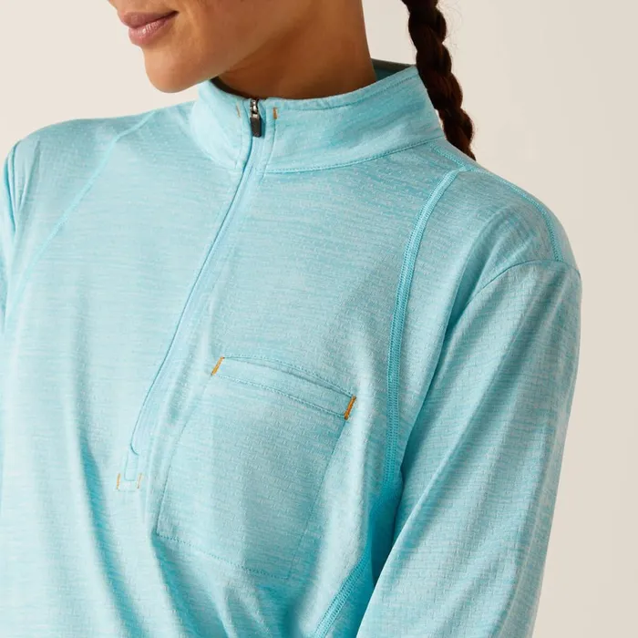 Rebar Evolution 12 Zip Top Arctic Blue Women Ariat TShirts and Tops
