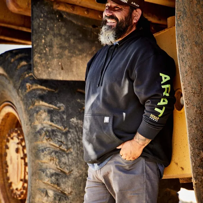 Rebar Graphic Hoodie Blacklime Men Ariat Sweatshirts and Hoodies Rebar Graphic Hoodie Blacklime Men Ariat Sweatshirts and Hoodies