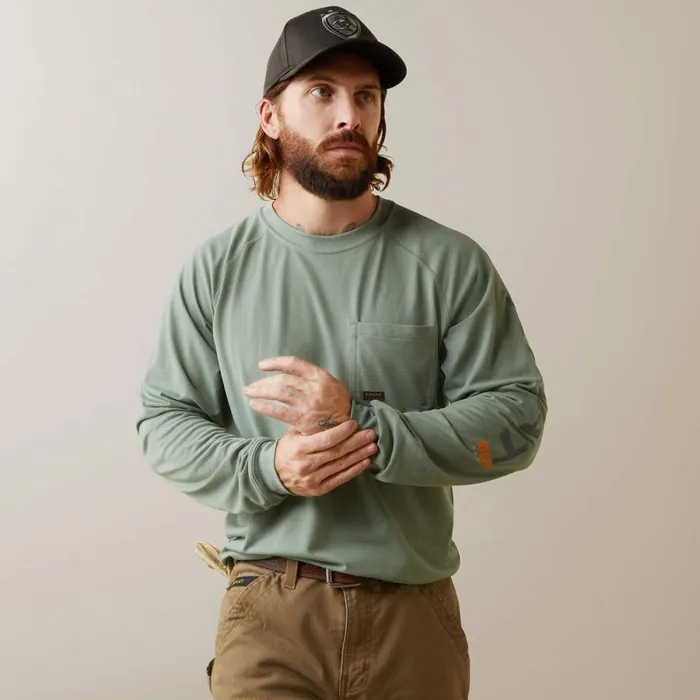 Rebar Heat Fighter TShirt Lily Pad Periscope Men Ariat TShirts and Polos