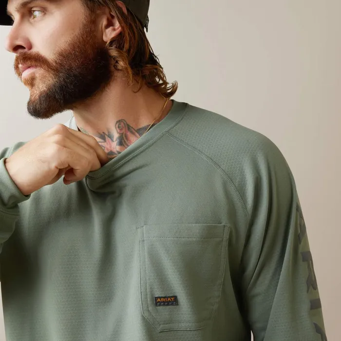 Rebar Heat Fighter TShirt Lily Pad Periscope Men Ariat TShirts and Polos Rebar Heat Fighter TShirt Lily Pad Periscope Men Ariat TShirts and Polos
