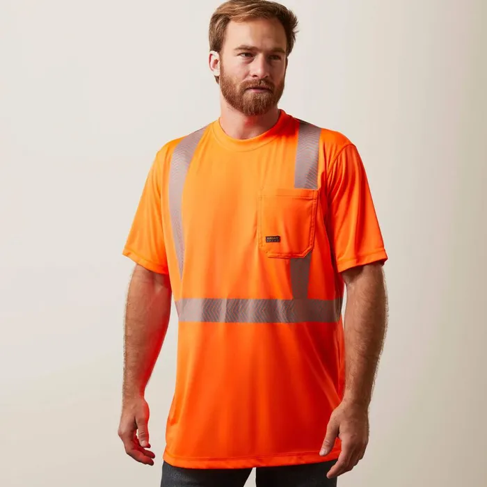 Rebar HiVis ANSI TShirt Hivis Orange Men Ariat TShirts and Polos